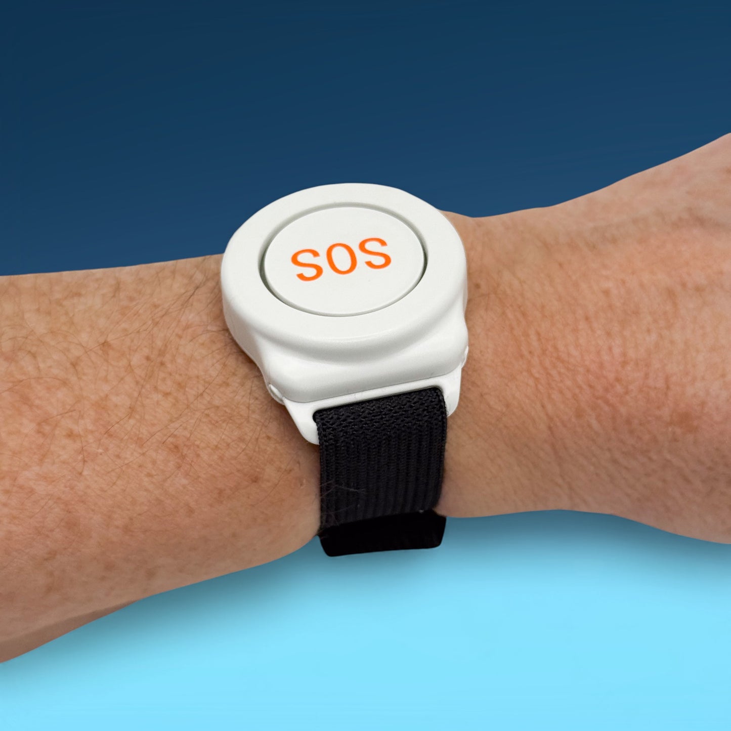 Aupero Alarmhorloge Rond Wit met elastische polsband (2 kleuren beschikbaar) - werkt met basisstation