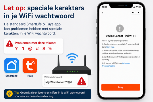 Tuya SmartLife App kan niet verbinden