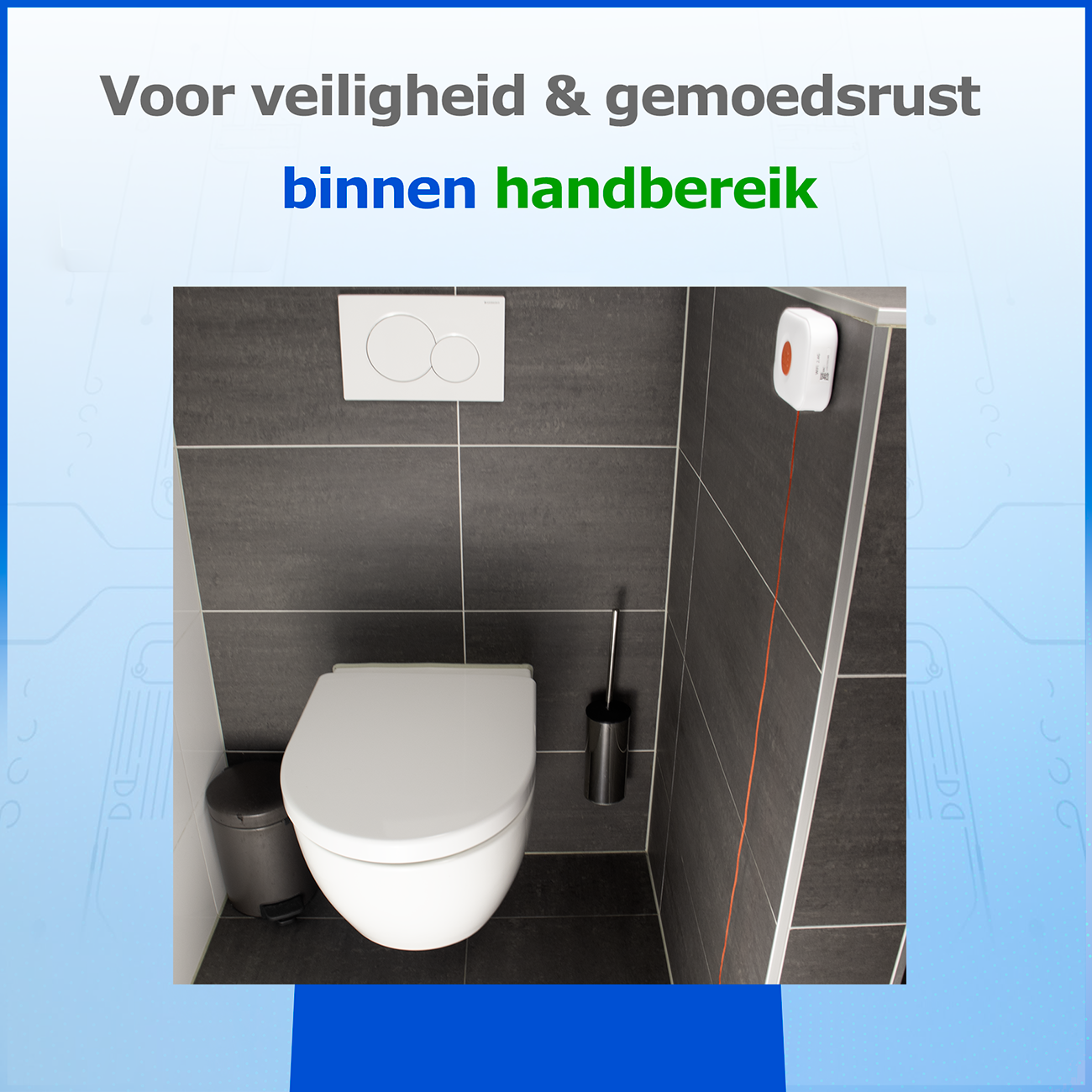 Digicien – Alarmknop Wifi Wand – Senioren alarm – Alarmknop voor ouderen – Persoonlijk alarm