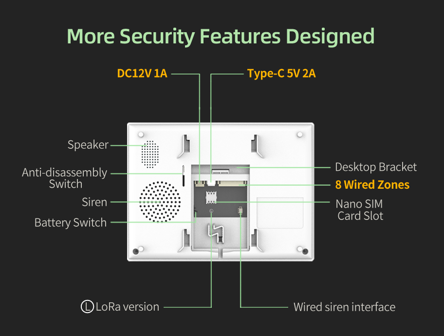 Aupero Alarmpaneel Touch 7 Pro Wifi + 4G
