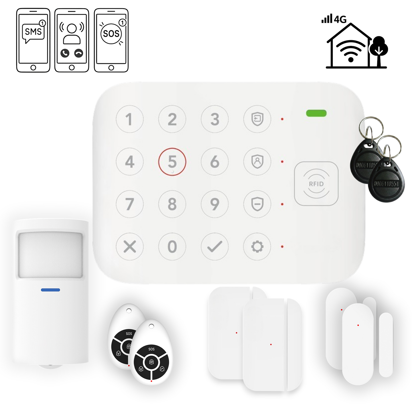 Aupero Alarmsysteem Key Set