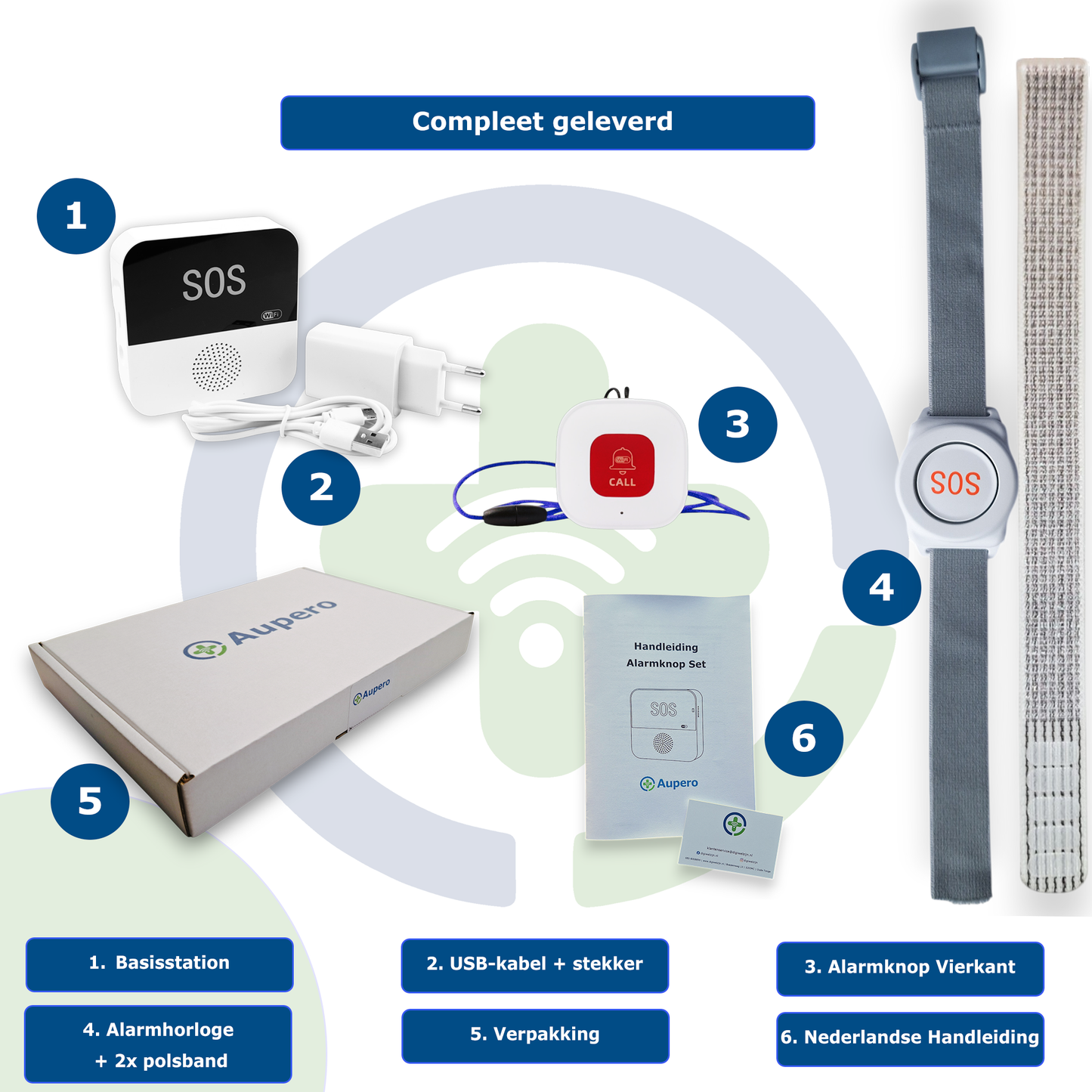 Aupero Alarmknop Set Basis (AHREG)