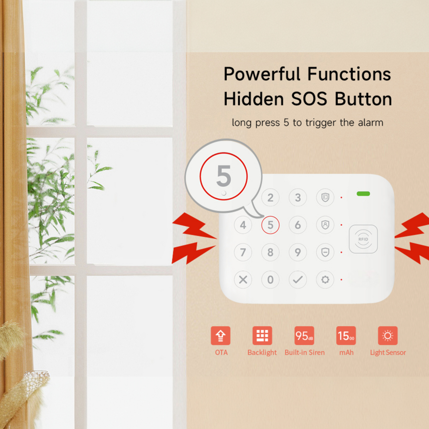 Aupero Alarmpaneel Toets 4G